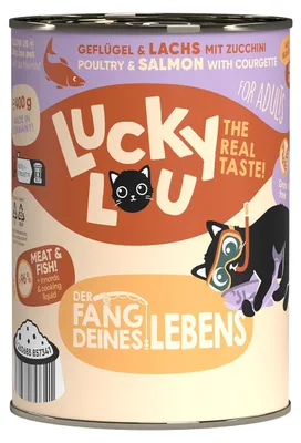Produktbild von Lucky Lou Lifestage Adult Geflügel & Lachs 6x 400 g