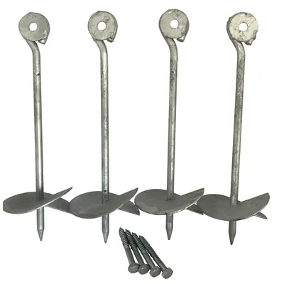 Produktbild von Bodenanker 30 cm 4er Set verzinkt - Erdanker für Schaukel & Spielturm