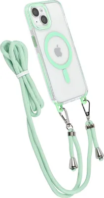 Produktbild von TUNIQ iPhone 15 Back cover case - neck cord - magsafe - Green
