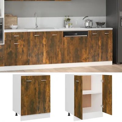 Produktbild von "SALE 2026"Küchenschränke - Braun Unterschrank Lyon Räuchereiche 60x46x81,5cm Holzwerkstoff Stabli Möbel5779367