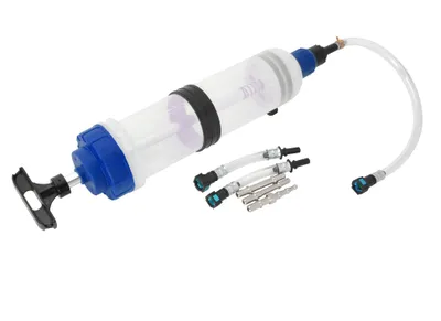 Image de Pompe d'aspiration pour huile, essence et gazole, 1,5 litre, avec adaptateurs - QUATROS QS14072