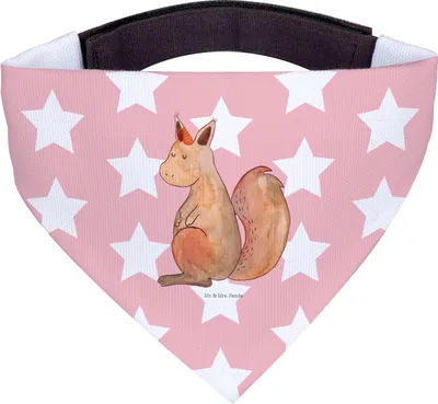 Produktbild von Mr. & Mrs. Panda Hunde-Halstuch Einhorn Glauben - Rot Pastell - Geschenk, Hundehalstuch, Eichhorn, Hunde Halstuch, Hund, Für, Eichhörnchen, Einhörner, Unicorn