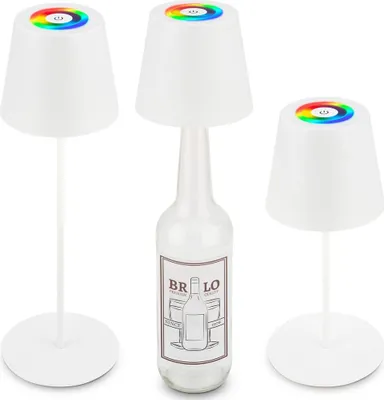 Produktbild von 3 in 1 RGBW LED Tischlampe kabellos IP44 Flaschenleuchte Aussen/Innen Akku