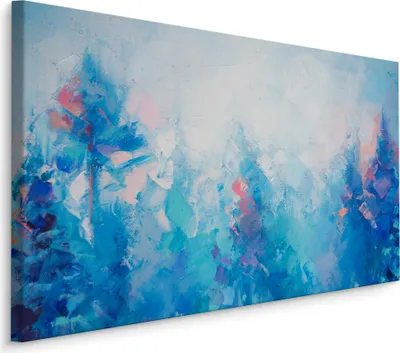 Produktbild von Fabelhafte Canvas LEINWAND BILDER 90x60 cm XXL Kunstdruck Abstrakte Malerei Winter