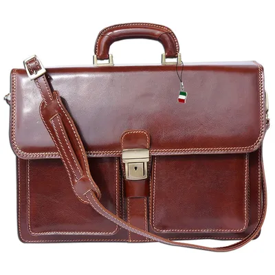 Produktbild von Florence Leder Tasche Aktentasche Businesstasche Umhängetasche braun OTF149N