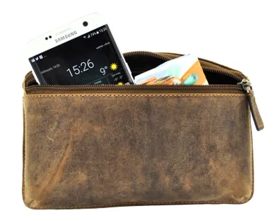 Produktbild von Leder Gürteltasche Bikertasche Hüfttasche Bauchtasche Vintage Hunterleder