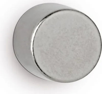 Produktbild von Neodym-Scheibenmagnet 8x8mm 2800g hellsilber VE=10x10 Stück