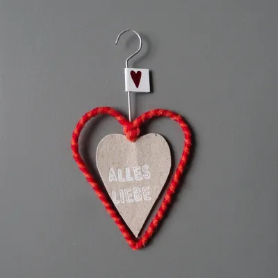 Produktbild von Mini Wollherz "Alles Liebe"