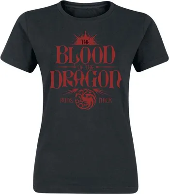 Produktbild von Game Of Thrones T-Shirt Damen House of the Dragon - Blood Of The Dragon Runs Thick schwarz M