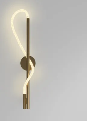 Image de Applique LED, aluminium doré H 84,4 cm