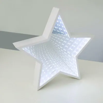 Productafbeelding van ACA Verlichte kerstster met tunnelverlichting, 59 LED's, op batterijen (3xAA), koud wit licht, beschermingsklasse IP20, 29x5x29 cm, XSTARMIR292A