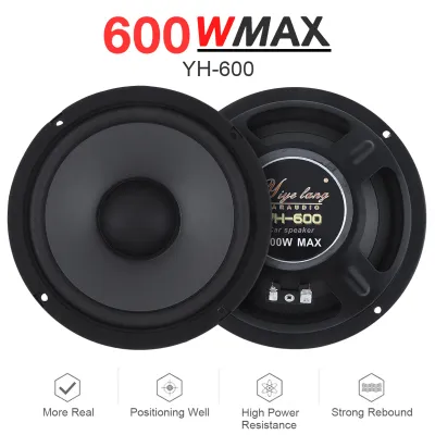 Obrázok produktu pre Reproduktor pre autorádio Yiye, 6,5 palca, koaxiálny reproduktor, subwoofer pre auto, 600 W, 2-pásmový reproduktor, 1 pár, reproduktor do auta, systém pre autorádio, vynikajúca kvalita zvuku