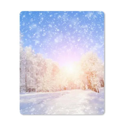 Produktbild von MuchoWow® Mauspad Mousepad Schnee - Sonne - Winter 30x40 cm - Mousepads - Maus Mat - Pad - Mausunterlage - Mausmatten