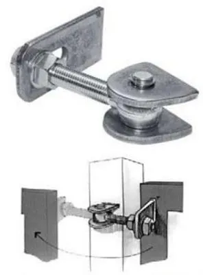Obrázek produktu pro LogistSystem Nastavitelný závěs, pozinkovaný, M16, deska 90 x 60 mm, 1 ks, svařitelný, 61.051