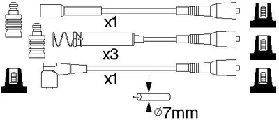 Produktbild von Bosch Zündleitungssatz  0 986 356 801