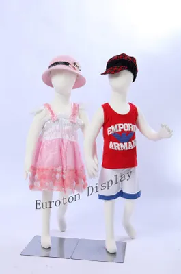 Produktbild von R4x2. 2 Kinderpuppen flexible biegbare Körper Schaufensterpuppe Mannequin Baumwollstoff