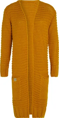 Produktbild von Knit Factory Alex lange Strickjacke - Ocker - 36/38