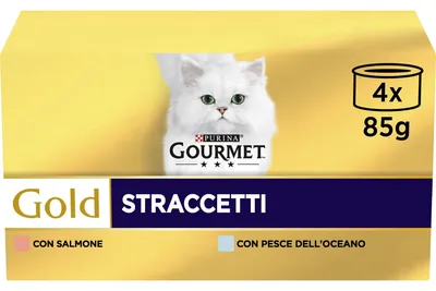 Productafbeelding van Gourmet Gold natvoer voor volwassen katten, met zeevissen en zalm, 48 porties