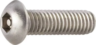 Immagine prodotto di TOOLCRAFT 886975 Viti a testa piatta M6 25 mm con esagono incassato e perno in acciaio inox A2 10 pz.