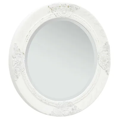 Zdjęcie produktu dla Lustro ścienne w stylu barokowym, 50 cm, białe