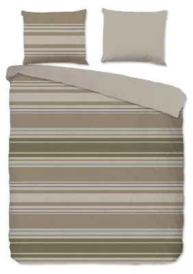 Zdjęcie produktu dla Komplet pościeli "Oxford" - brązowy - (240x220 cm) - 100% bawełna