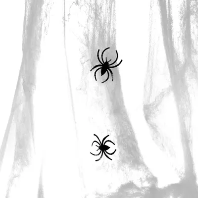 Produktbild von Halloween Deko Spinnweben 100g mit 8 Spinnen | Farbe: Weiß