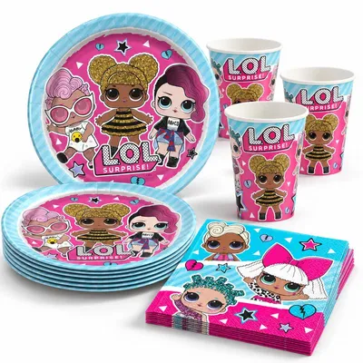Produktbild von L.O.L. Surprise Party Deko Set für 16 Kinder Kindergeburtstag