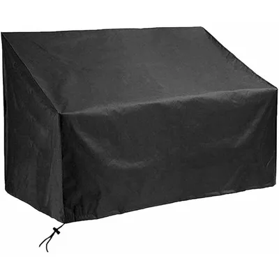 Produktbild von Abdeckung für Gartenbank für den Außenbereich, Sofabezug, wasserdicht, winddicht, UV-beständig, 210D Oxford Terrassenbank-Sitzabdeckung (134 x 66 x 63 / 89 cm)