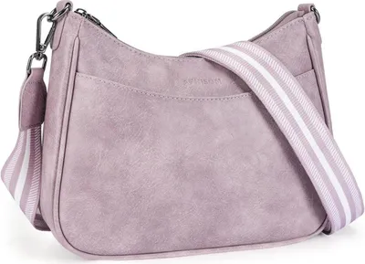 Produktbild von APHISON Klein Crossbody Bag mit Breitem Gurt blau - Damen Umhängetasche veganem Leder