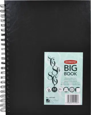 Image de Derwent 2301607, Solid colour, Noir, A4, 86 flles, Mat, 110 g/m