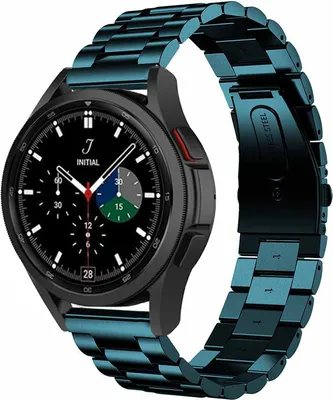 Produktbild von Strap-it Stahlarmband - Kompatibel mit Samsung Galaxy Watch 4 Classic Armband 42mm Ersatzarmband Edelstahl - Faltschließe - Hochwertiges Material - für Samsung Galaxy Armband Grün