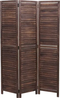 Zdjęcie produktu dla Parawan HWC-C30, parawan dzielący pokój, styl vintage, 170x120cm ~ brązowy