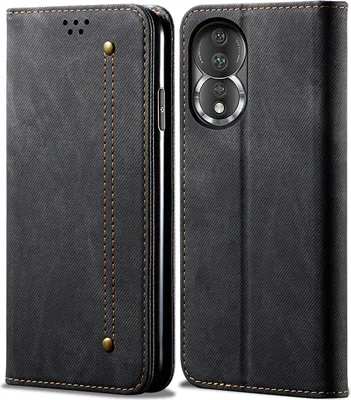 Immagine prodotto di Custodia Honor 80, Custodia in pelle a portafoglio con chiusura magnetica e supporto per Honor 80 nero