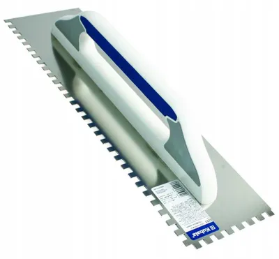 Image de truelle en acier inoxydable 130x480mm dent 8x8 G-12 0253