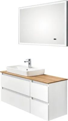 Produktbild von pelipal Waschtischunterschrank Balu BxHxT 110 x 53 x 49 cm Weiß glänzend ohne Platte und Waschtisch