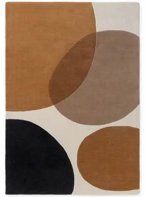 Produktbild von Villeroy & Boch Wollteppich Ruvia, Creme Braun, handgewebt, wärmeisolierend - 120x170 cm