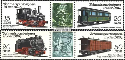 Produktbild von Briefmarken DDR 1983 Mi WZd557,WZd563 (2792-2795 als Dreierstreifen) FDC Schmalspurbahnen