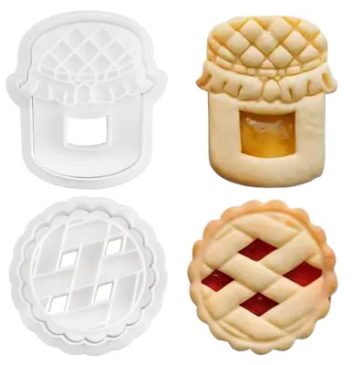Produktbild von 3D-Ausstechformen für Marmeladenkekse, Keksstempel aus Kunststoff, Keksformen, Kinderkeksformen, Schokoladenkeksformen, Fondantformen, Keksstanzformen, Keksformen, Backzubehör