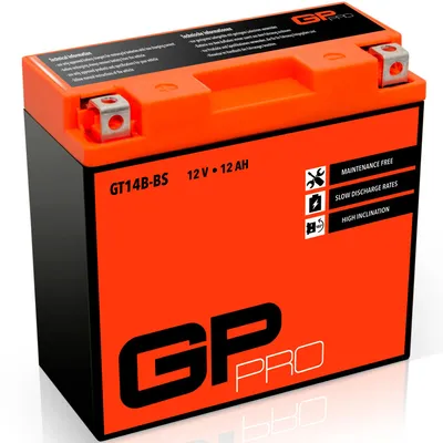 Produktbild von Gel-Batterie GP-PRO GT14B-BS 12 V 12 Ah 210 A Motorradbatterie wartungsfrei