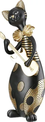 Immagine prodotto di Gilde Figur, Katze, "Kapella", Musikermotiv, Kunstharz, schwarz, , L. 9 cm, B. 14 cm, H. 37 cm  37948