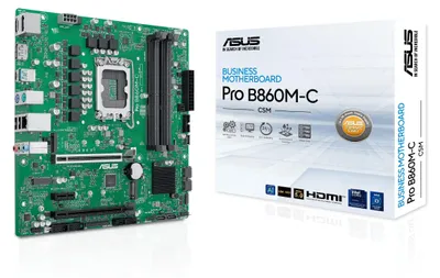 Produktbild von ASUS PRO B860M-C-CSM, Intel, LGA 1851 (Socket V1), Intel Core Ultra (Series 2), LGA 1851, DDR5-SDRAM, 256 GB