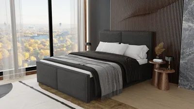Produktbild von Hotelbett 120x200 EURIDIKA - dunkelgrau