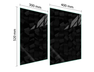 Produktbild von Glasschutzplatte Für Herd 70X52 Schwarz
