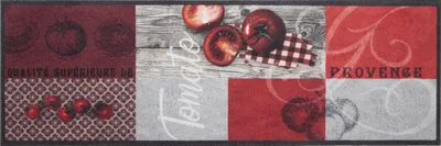 Produktbild von Primaflor Küchenläufer TOMATO - 45x145cm - Strapazierfähiger Schmutzfangläufer, Rutschfester Küchenteppich, Läufer für Küche & Flur