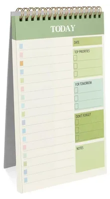 Produktbild von Tagesplaner A5 21x14cm Undatiert 52 Blatt Doppelspiralbindung Grün