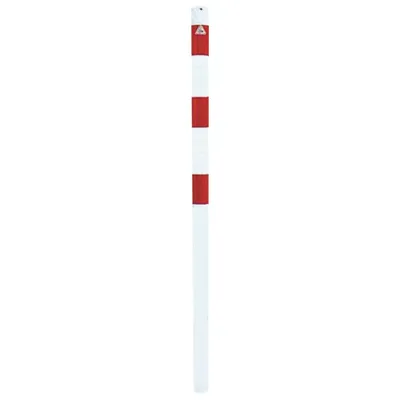 Produktbild von Schake Absperrpfosten Typ 460B/2, ortsfest, Ø 60mm, zum Einbetonieren, weiß / rot + 2 Ösen