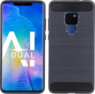 Produktbild von Huawei Mate 20 Silikon Hülle Cover Case Carbon Schwarz