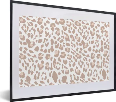 Produktbild von MuchoWow® Gerahmtes Poster Panther Druck - Pastell - Flecken 40x30 cm - Poster mit Schwarzem Bilderrahmen Wandposter Rahmen Foto Bilder - Bilderrahmen - Poster im Rahmen
