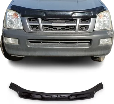 Image de Deflecteurs d'air capot de voiture pour Isuzu D-Max 2002-2006 Acrylique Noir