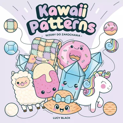 Zdjęcie produktu dla Kawaii Patterns Kolorowanka do nauki rysowania wzorów